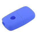 Blue Silicone 3 Button Key Cover Case Shell fit for Skoda Octavia Seat VW Golf