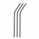 3 Pcs reusable Stainless Steel Metal Drinking Straw Reusable Straws + 1 Cle M8X2