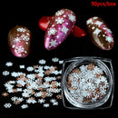 Mixed Nail Metal Flakes White Snowflakes DIY Christmas Decorations Slice Stic Fh