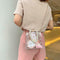 Pearls Clear Shoulder Handbags PVC Women Crossbody Top-handle Bags (White)