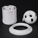 E27 Ac 250V 2A White Plastic Surface Light Bulb Socket Holder