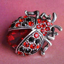 Charm Rhinestone Crystal Insect Red Ladybug Brooch Pins Party Christmas-L C N5U4