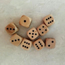 6 Pcs 16mm Wooden Wood Dice Game Natural Single Dice Board Games