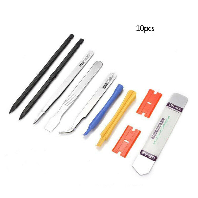 10 in 1 Repair Opening Pry Tools Set Spudger Tweezer For Mobile Phone  RIN ONY