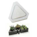White Triangle Flower Pot Silicone Cake Pizza Jelly Mould Handmade Home Decor
