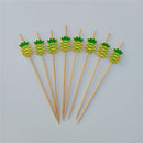 100pcs Fruit Toothpicks Bamboo Cocktail Picks for Bar Wedding Barbecue Party