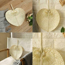 1Pcs DIY Handmade Cooling Fan Creative Peach Shaped Bamboo Fan Woven W0Z9