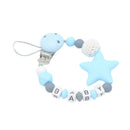Baby Pacifier Clip Chain Cute Five Star Silicone Beads Teething Pacifier Cl
