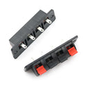5pcs Single Row 4 Pin 4 Position Speaker Terminal Board Connectors Adapter JR