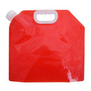 5L Folding Transparent Portable Outdoor Sports Hiking Water Storage Bag/Red