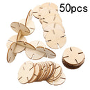 50pcs/set Windmill Pattern DIY Wooden Easter Hanging Pendant Home Decor Ornament