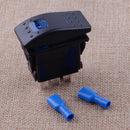 Universal 12V 24V 7 Pins LED DPDT Momentary Rocker Switch Boat