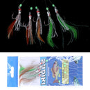 5 In 1 Night Luminous Soft Fishing Lure Fishhook Octopus Feather Fishing Bait