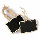 14x Mini Chalkboards Signs Hanging BlackBoard Rectangle Message Board Doubl Z7Q1
