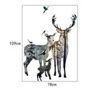 removable deer forest wall stickers decals art mural vinyl home room decor di FT