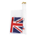 12x UK Hand Waving Flag Union Jack Flag England Britain Small Banner Poles