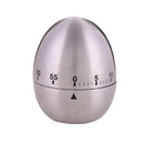 Mechanical Timer Kitchen Cooking 60 Minutes Alarm Stainless Steel Egg Design