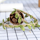 2M Natural Hessian Jute Twine Leaf Rope Burlap Ribbon Craft Wedding Decor GiftBX