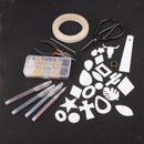 30 Pieces Leather Earring Making Kit with Templates, Faux Leather Sheet, and