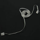 10ft RJ11 6P4C Connector Flat Telephone Cable Clear Gray Y6R5