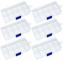 Plastic Craft Storage Box Clear Organizer 10 Compartment Craft Jewelry Bead Case