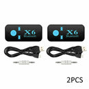 2PC X6 Auto Car Bluetooth Aux Adapter Support TF Card A2DP Audio Stereo B LNL