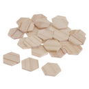 Unfinished Wood Hexagon Cutout Tile Pieces for DIY Crafts (25Pcs) Blank Wooden