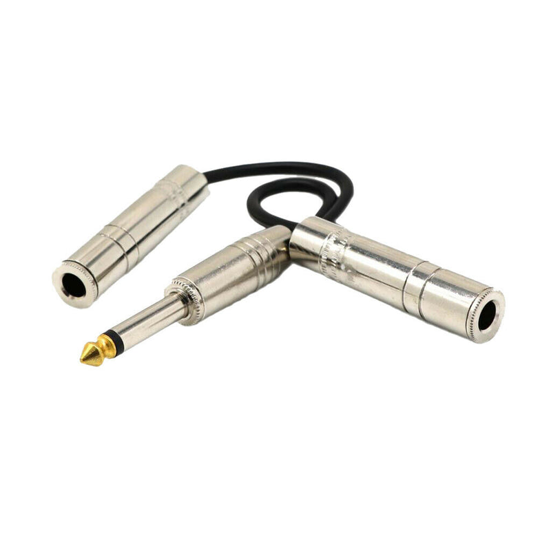 6.35mm 1/4inch Male to 2 Female Guitar Patch Cable/Guitar Cord, Instrument Cable