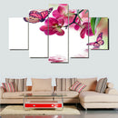 5pcs/set Modern Abstract Art Wall Decorative Painting Canvas Butterfly Print