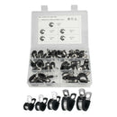 Pack of 42 304 Stainless Steel Rubber Cushion Clamp Cable Pipe Clamp Assortment