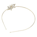 Princess Bridal Party Headband Crystal Tiara Crown Hair Band Clasp Golden B