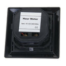 AC 220-240V Square Non-Resettable Quartz Sealed Hour Meter Gauge Black