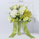 Bride 'S Holding Flowers,Romantic Wedding White Green Flower Bouquet,Brides