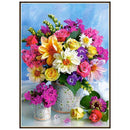 Flower DIY Round Rhinestone Diamond Painting Embroidery Kits Cross Stitch