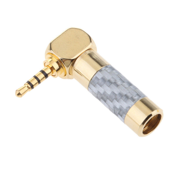 2Pcs Male Plug 4 Pole Stereo Solder Type DIY Audio Connector for Headphones
