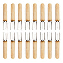 16 Pcs Set 304 Stainless Steel Corn Barbecue Holders Fork Bbq Portable Beef O5V5