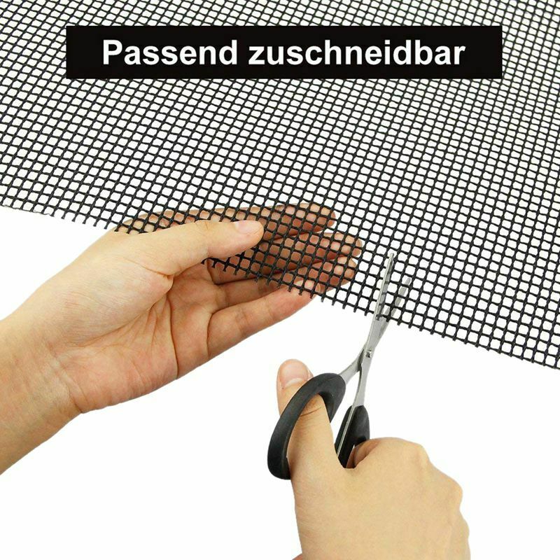 2 Pcs Barbecue Grill Mats Baking Mat, Back Rectangular and Non-Stick Coatin