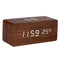 Multifunction Wooden Phone Fast Wireless Charger Dock Alarm Clock Bedside