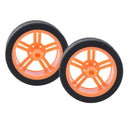 6x Smart Rubber Tire TT Motor Car Wheel For Robot Car RC