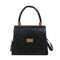 Lattice Pattern PU Women Shoulder Bags Elegant Crossbody Handbags (Black)