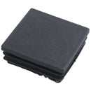 Plastic Square Pipe End Caps Tubing Insert Plugs 50x50mm 30 Pcs Black