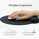 Memory Foam Non-Slip 10 inch Mouse Pad Wrist Rest Support for Computer PC