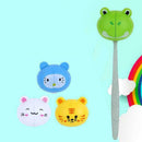 Cartoon Animal Head Toothbrush Suction Bathroom Holder Wall Stand Random Co N7P7