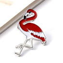 Cartoon Animal Enamel Flamingo Collar Pin Corsage Brooch Jewelry Girls Wome@