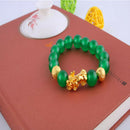 Feng Shui Green Jadeite Good Luck Pi Xiu Bracelet Attract Wealth Lucky Bangle