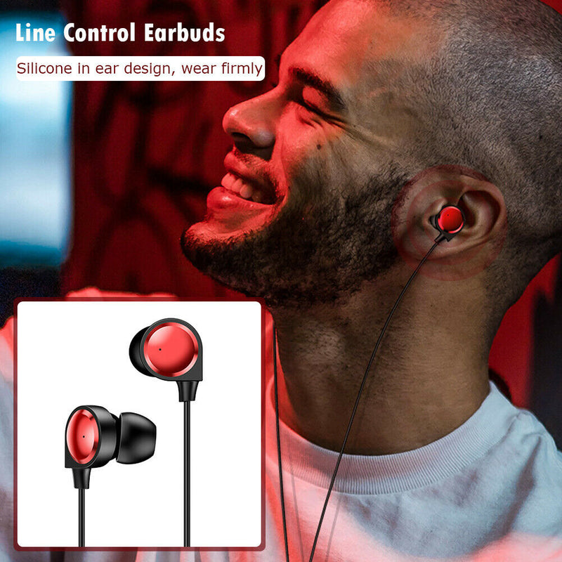 1.2m EP-40 3.5mm Jack Earphone Bass Noise Isolating Earbud In-Ear Headset w/Mic