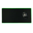Black Anti-Slip Computer Gaming Mouse Pad Keyboard Mat with Green-dege