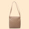 Women Lattice Pattern Shoulder Underarm Bags PU Portable Handbag (Khaki)