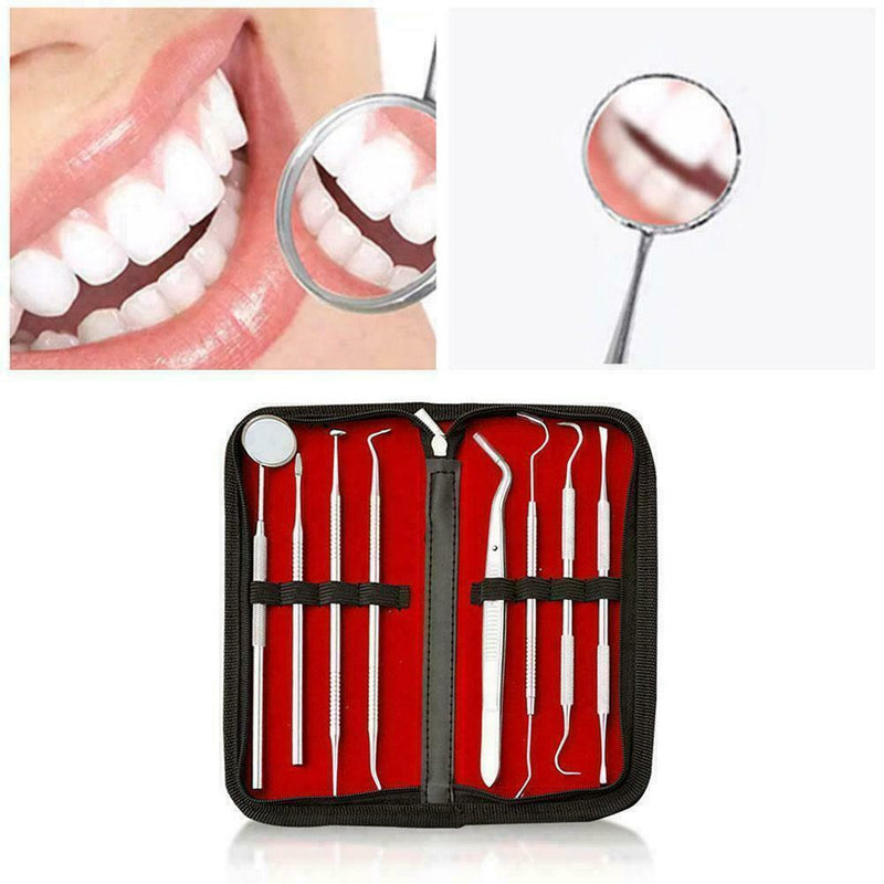 Professional Dental Oral Hygiene Kit 8 Tools Deep Cleaning Teeth Scaler Car K0A8