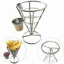 Cone Snack Fried Chicken Display Rack Fries Foods Stand Holder Fry Chips Co Z6W9